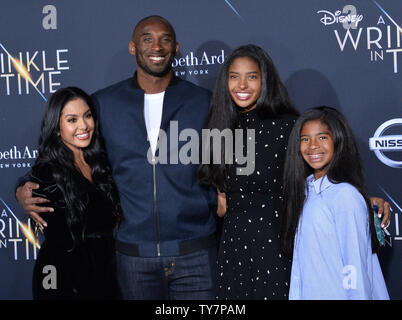 Kobe Bryant and Vanessa Bryant attend the premiere of Disneys pic