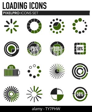 Lading related icons set on background for graphic and web design. Simple illustration. Internet concept symbol for website button or mobile app. Stock Vector