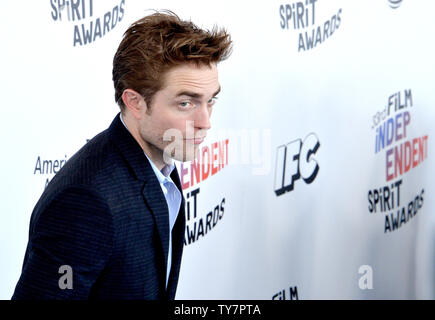 Actor Robert Pattinson attends the 33rd annual Film Independent Spirit Awards in Santa Monica, California on March 3, 2018. Photo by Jim Ruymen/UPI Stock Photo