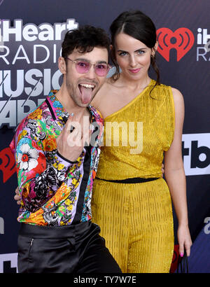 Emily Schneider and Max Schneider at the 2018 iHeartRadio Music Awards ...