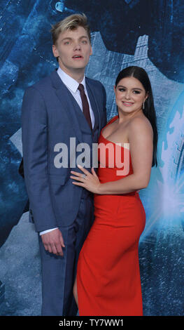 Cast member Levi Meaden and actress Ariel Winter attend the premiere of the sci-fi motion picture 'Pacific Rim Uprising' at the TCL Chinese Theatre in the Hollywood section of Los Angeles on March 21, 2018. Storyline: Jake Pentecost, son of Stacker Pentecost, reunites with Mako Mori to lead a new generation of Jaeger pilots, including rival Lambert and 15-year-old hacker Amara, against a new Kaiju threat.   Photo by Jim Ruymen/UPI Stock Photo