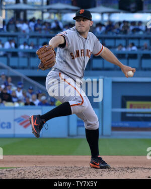 Giants' Starting Pitcher Ty Blach Throws As The San Francisco Giants ...