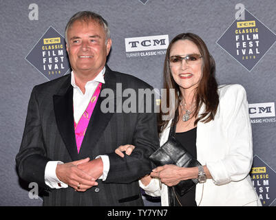 Olivia Hussey (R) and Leonard Whiting arrive for the TCM Classic Film Festival opening night gala screening of 'The Producers' at  the TCL Chinese Theatre in Los Angeles, California on April 26, 2018. Photo by Chris Chew/UPI Stock Photo