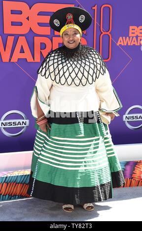 Criselda Dudumashe attends the 18th annual BET Awards at Microsoft Theater in Los Angeles on June 24, 2018. The ceremony celebrates achievements in entertainment and honors music, sports, television, and movies released between April 1, 2017 and March 31, 2018. Photo by Gregg DeGuire/UPI Stock Photo