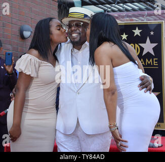 Cedric the Entertainer is joined by his wife Lorna Wells (R) and their daughter Lucky Rose Kyles during an unveiling ceremony honoring him with the 2,640th star on the Hollywood Walk of Fame in Los Angeles on July 19, 2018.  Photo by Jim Ruymen/UPI Stock Photo
