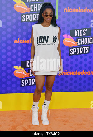 Singer Ciara attends Nickelodeon's KIds' Choice Sports Awards 2018 at Barker Hangar in Santa Monica, California on July 19, 2018. Photo by Chris Chew/UPI Stock Photo