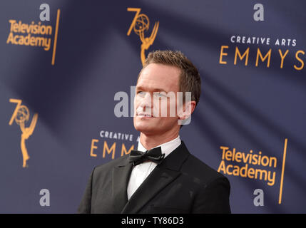 Actor Neil Patrick Harris attends the Creative Arts Emmy Awards at the Microsoft Theater in Los Angeles on September 8, 2018.    Photo by Gregg DeGuire/UPI Stock Photo