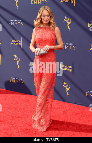 Actress Jeri Ryan on the red carpet at the 55th Annual Primetime Emmy