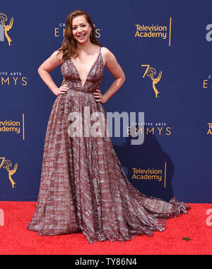 Actress Alyson Hannigan attends the Creative Arts Emmy Awards at the Microsoft Theater in Los Angeles on September 8, 2018.    Photo by Gregg DeGuire/UPI Stock Photo