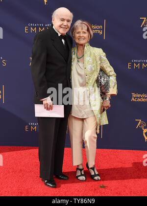 (L-R) Actor Walter Koenig and wife Judy Levitt attend the Creative Arts Emmy Awards at the Microsoft Theater in Los Angeles on September 8, 2018.    Photo by Gregg DeGuire/UPI Stock Photo