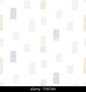 Abstract seamless brushed texture repeat pattern. Light neutral colors white background vector. Stock Vector
