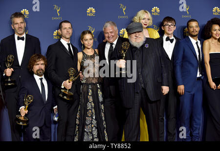 Cast & Crew of 'Game of Thrones': 2018 Emmy Awards Winners Backstage  Interview