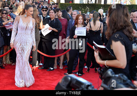 Actress Aracely Arámbula arrives for the fourth annual Latin American Music Awards at the Dolby Theatre in the Hollywood section of Los Angeles on October 25, 2018. The annual event honors outstanding achievements for artists in the Latin music industry.  Photo by Jim Ruymen/UPI Stock Photo