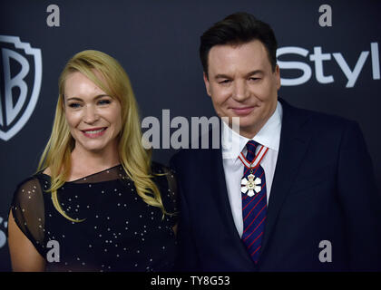 Mike Myers (R) and Kelly Tisdale attend the 20th annual InStyle and Warner Brothers Golden Globes After-Party at the Beverly Hilton in Beverly Hills, California on January 6, 2019. Photo by Christine Chew/UPI Stock Photo