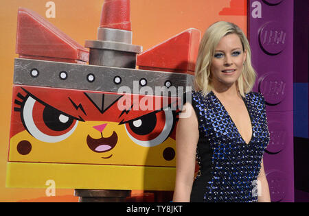 Cast member Elizabeth Banks attends the premiere of the animated motion picture musical comedy 'Lego Movie 2: The Second Part' at the Regency Village Theatre in the Westwood section of Los Angeles on February 2, 2019. Storyline: It's been five years since everything was awesome and the citizens are facing a huge new threat: LEGO DUPLO¨ invaders from outer space, wrecking everything faster than they can rebuild.   Photo by Jim Ruymen/UPI Stock Photo