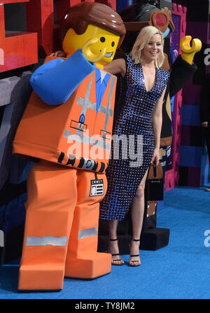 Cast member Elizabeth Banks attends the premiere of the animated motion picture musical comedy 'Lego Movie 2: The Second Part' at the Regency Village Theatre in the Westwood section of Los Angeles on February 2, 2019. Storyline: It's been five years since everything was awesome and the citizens are facing a huge new threat: LEGO DUPLO¨ invaders from outer space, wrecking everything faster than they can rebuild.   Photo by Jim Ruymen/UPI Stock Photo