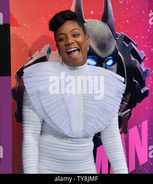 Cast member Tiffany Haddish attends the premiere of the animated motion picture musical comedy 'Lego Movie 2: The Second Part' at the Regency Village Theatre in the Westwood section of Los Angeles on February 2, 2019. Storyline: It's been five years since everything was awesome and the citizens are facing a huge new threat: LEGO DUPLO¨ invaders from outer space, wrecking everything faster than they can rebuild.   Photo by Jim Ruymen/UPI Stock Photo