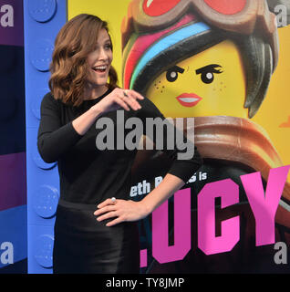Cast member Cobie Smulders attends the premiere of the animated motion picture musical comedy 'Lego Movie 2: The Second Part' at the Regency Village Theatre in the Westwood section of Los Angeles on February 2, 2019. Storyline: It's been five years since everything was awesome and the citizens are facing a huge new threat: LEGO DUPLO¨ invaders from outer space, wrecking everything faster than they can rebuild.   Photo by Jim Ruymen/UPI Stock Photo