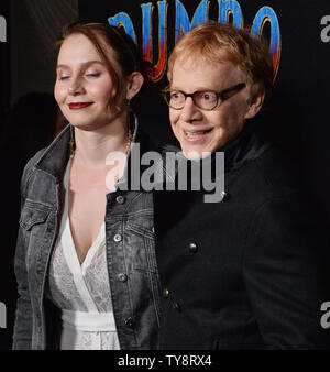 American composer and songwriter Danny Elfman and his wife Mali Elfman attend the premiere of the motion picture fantasy 'Dumbo' at the Ray Dolby Ballroom, Loews Hollywood Hotel in the Hollywood section of Los Angeles on March 11, 2019. Storyline: A young elephant, whose oversized ears enable him to fly, helps save a struggling circus, but when the circus plans a new venture, Dumbo and his friends discover dark secrets beneath its shiny veneer.  Photo by Jim Ruymen/UPI Stock Photo
