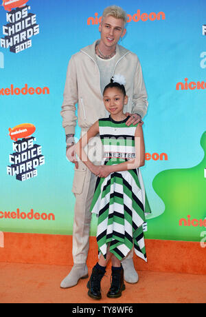 Machine Gun Kelly and his daughter Casie Colson Baker attends Nickelodeon's Kids' Choice Awards 2019 at USC's Galen Center in Los Angeles, California on March 23, 2019. Photo by Chris Chew/UPI Stock Photo