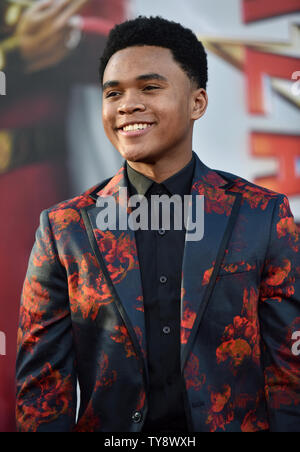 Chosen Jacobs attends the world premiere of 'Shazam!' at the TCL Chinese Theatre in Los Angeles, California on March 28, 2019. Photo by Chris Chew/UPI Stock Photo