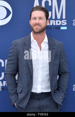 Riley Green attends the 54th annual Academy of Country Music Awards held at the MGM Grand Garden Arena in Las Vegas, Nevada on April 7, 2019. The show will broadcast live on CBS.   Photo by Jim Ruymen/UPI Stock Photo