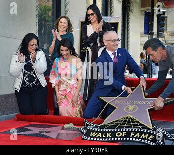 (L-R) Hollywood Chamber of Commerce President/CEO Rana Ghadban, Rhea Perlman, Lucy Liu, Demi Moore and  Mitch O'Farrell attend the star unveiling ceremony honoring Liu with the 2,662nd star on the Hollywood Walk of Fame in Los Angeles, California on May 1, 2019. Photo by Chris Chew/UPI Stock Photo