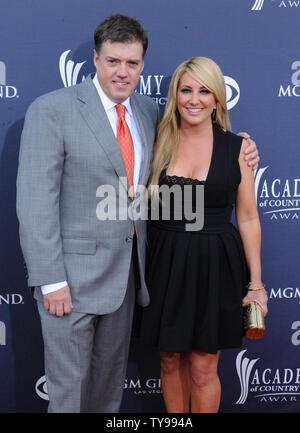 Singer Lee Ann Womack (R) and her husband, producer Frank Liddell, arrive at the 46th annual Academy of Country Music Awards in Las Vegas on April 3, 2011. UPI/Jim Ruymen Stock Photo