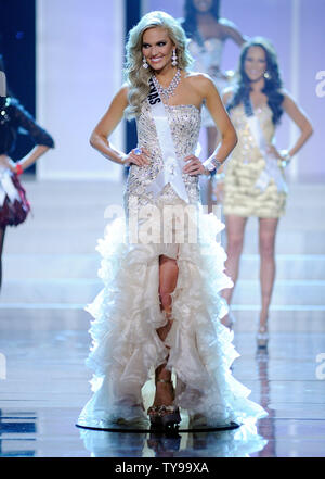 Miss Texas Brittany Booker walks on stage during the opening fashion show at the 2012 Miss USA competition at the Planet Hollywood Resort and Casino in Las Vegas, Nevada on June 3, 2012.  UPI/David Becker Stock Photo