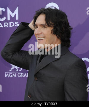 Singer Joe Nichols arrives at the 48th annual Academy of Country Music Awards at the MGM Hotel in Las Vegas, Nevada on April 7, 2013. UPI/David Becker Stock Photo