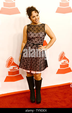 Singer Tatiana arrives for the 2013 Latin Recording Academy Person of the Year honoring Miguel Bose at the Mandalay Bay Events Center in Las Vegas, Nevada on November 20, 2013.    UPI/Jim Ruymen Stock Photo