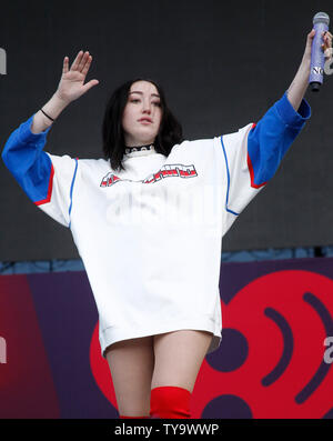 Pop artist Noah Cyrus performs on stage during the iHeartRadio Music Festival Daytime Village Concerts at The Lot in Las Vegas, Nevada on September 23, 2017.  Photo by James Atoa/UPI Stock Photo