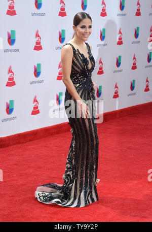 Mexican TV show host Karla Martinez arrives on the red carpet for the 18th annual Latin Grammy Awards at the MGM Garden Arena in Las Vegas, Nevada on November 16, 2017.  Photo by Jim Ruymen/UPI Stock Photo