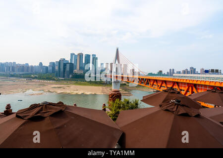 Chongqing,one thousand servant Gate Bridge scenery Chongqing qianshimen bridge landscape Stock Photo