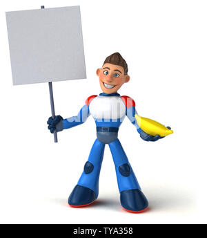 Super modern superhero - 3D Illustration Stock Photo