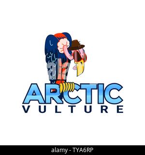 Arctic vulture logo icon vector design Stock Vector