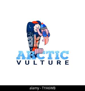 Arctic vulture logo icon vector design Stock Vector