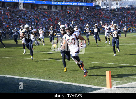 Denver Broncos running back Jaleel McLaughlin (38) in the first half of an  NFL preseason football game Saturday, Aug. 26, 2023, in Denver. (AP  Photo/David Zalubowski Stock Photo - Alamy