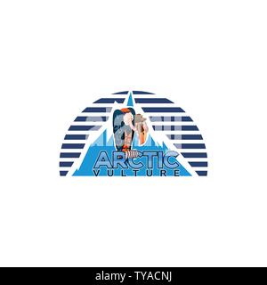 Arctic vulture logo icon vector design Stock Vector