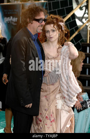 British actress Helena Bonham Carter and American director Tim