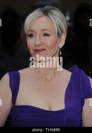 British author JK Rowling attends the 'British Book Awards' at Grosvenor House in London on April 9, 2008.  (UPI Photo/Rune Hellestad) Stock Photo