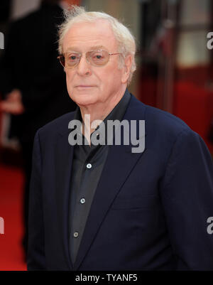 British actor Michael Caine attends the European premiere of 'Dark Knight' at Odeon, Leicester Square in London on July 21, 2008.  (UPI Photo/Rune Hellestad) Stock Photo