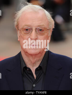 British actor Michael Caine attends the European premiere of 'Dark Knight' at Odeon, Leicester Square in London on July 21, 2008.  (UPI Photo/Rune Hellestad) Stock Photo