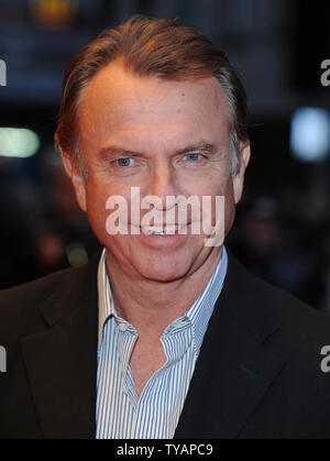 Australian actor Sam Neill attends the premiere of 'Dean Spanley' at The Times BFI London Film Festival at Odeon West End, Leicester Square in London on October 17, 2008.  (UPI Photo/Rune Hellestad) Stock Photo