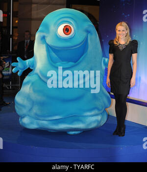 American actress Reese Witherspoon attends the premiere of 'Monsters Vs Aliens' at Vue, Leicester Square in London on March 11, 2009.  (UPI Photo/Rune Hellestad) Stock Photo