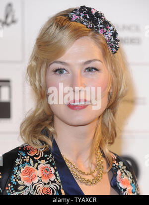 British actress Rosamund Pike attends 'The British Independent Film Awards' at The Brewery in London on December 6, 2009.     UPI/Rune Hellestad Stock Photo