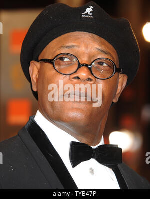 American actor Samuel L. Jackson attends the 'Orange British Academy Film Awards' at the Royal Opera House in London on February 13, 2011.     UPI/Rune Hellestad Stock Photo
