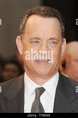 American actor Tom Hanks attends the world premiere of 'Larry Crowne' at Westfield in London on June 6, 2011.     UPI/Rune Hellestad Stock Photo