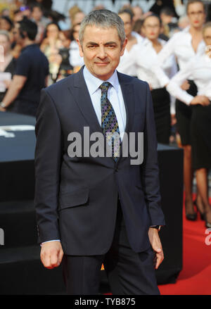 British actor Rowan Atkinson attends the premiere of 'Johnny English Reborn' at Empire, Leicester Square in London on October 2, 2011.     UPI/Rune Hellestad Stock Photo