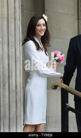 American Nancy Shevell arrives for her wedding to musician Paul McCartney at Marylebone register office in London on Sunday October 09 2011. It was Paul McCartney's third wedding and at the same venue as his first wife Linda.     UPI/Hugo Philpott